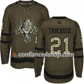 Adidas Maillot de Hockey Florida Panthers Vincent Trocheck 21 2017-2018 Camo Vert Authentic - Homme